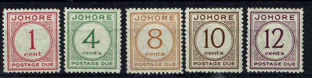 Image of Malayan States ~ Johore SG D1/5 LMM British Commonwealth Stamp